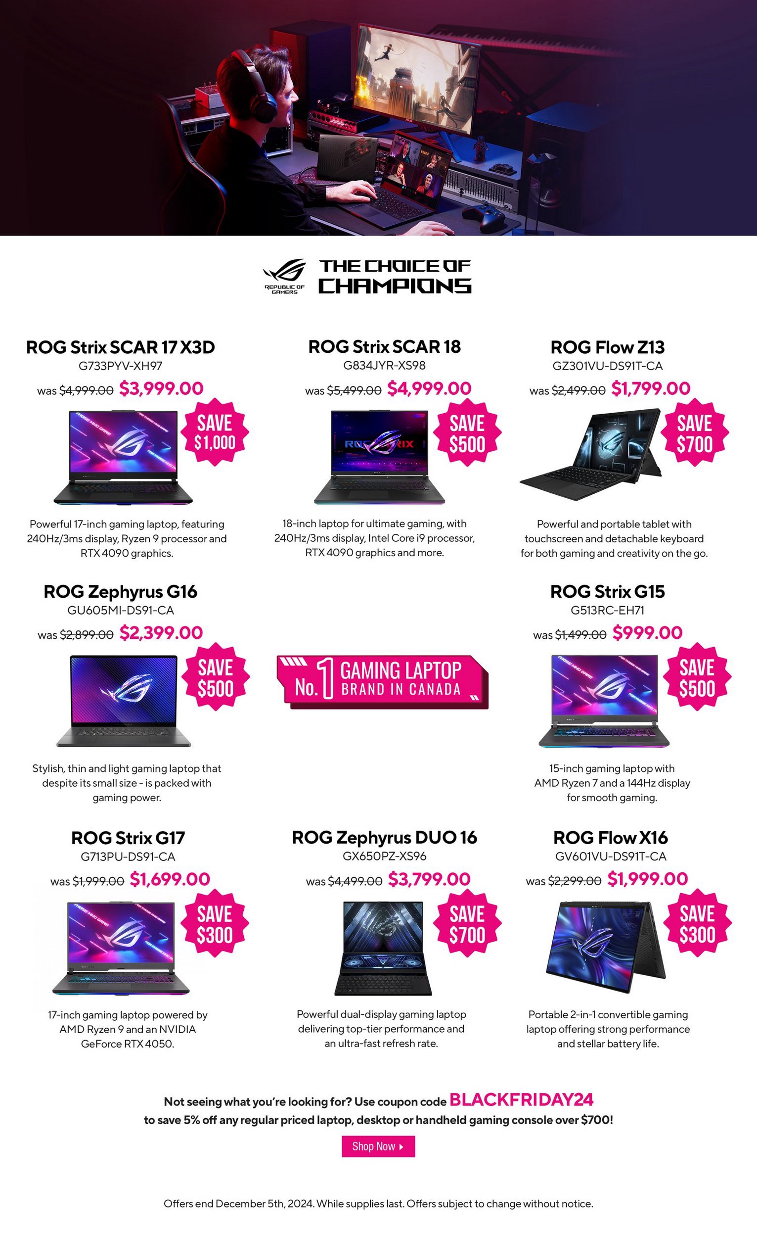 ASUS Flyer Black Friday November 25 December 5 2024