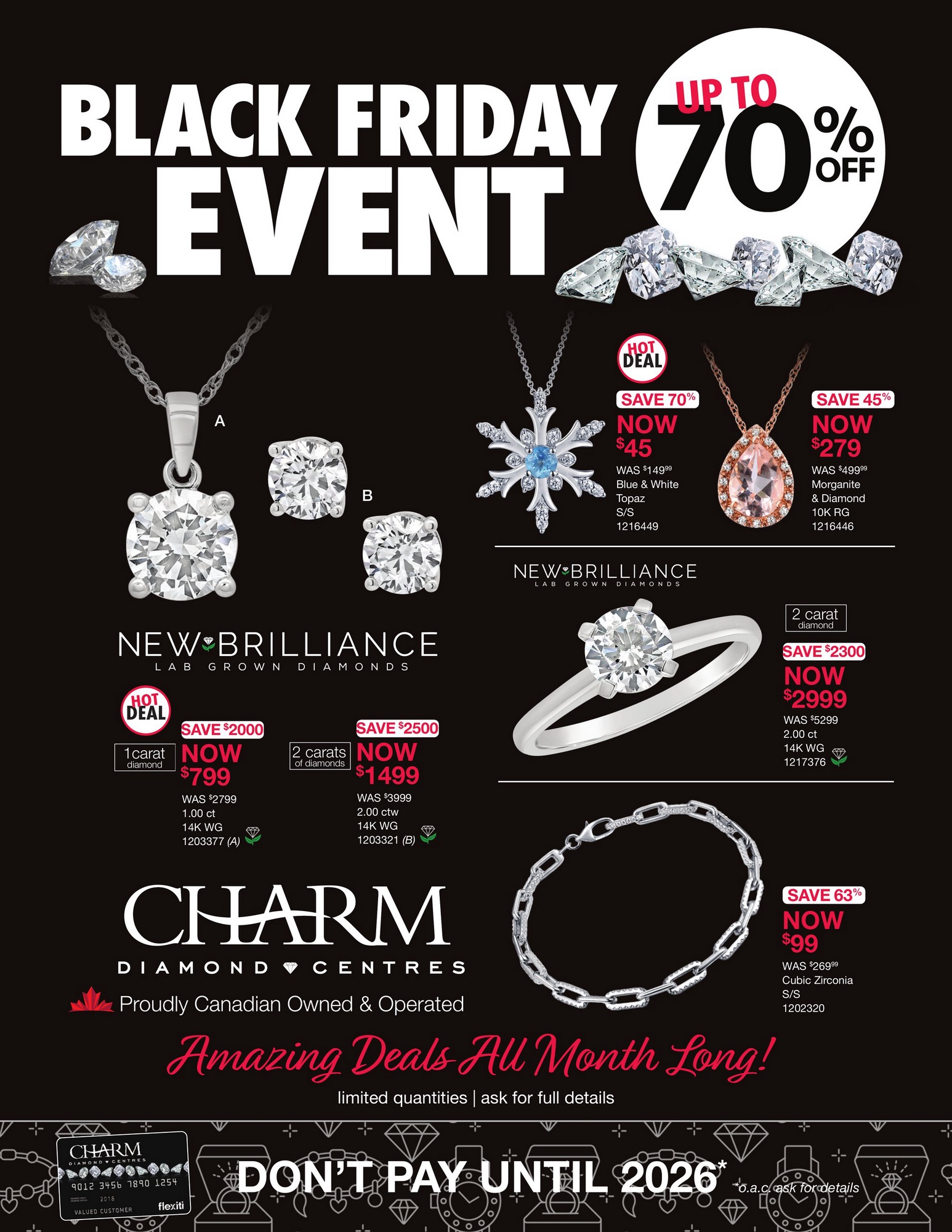 Charm Diamond Centres Flyer Black Friday Event October 29 November 25