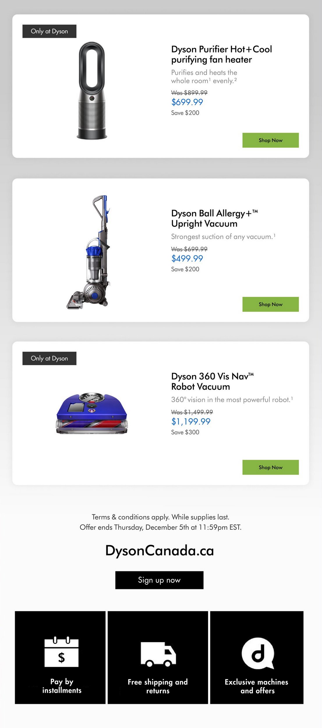 Dyson Canada Flyer Black Friday November 22 December 1 2024