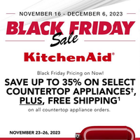 KitchenAid Black Friday Sale November 16 - December 6 2023