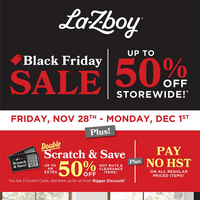 La-Z-Boy November 28 - December 1 2025