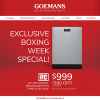 Goemans Appliances Boxing Week December 22 - January 4 2023