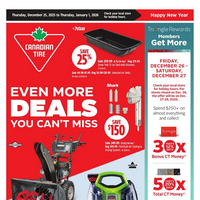 Canadian Tire Boxing Week December 25 - January 1 2026