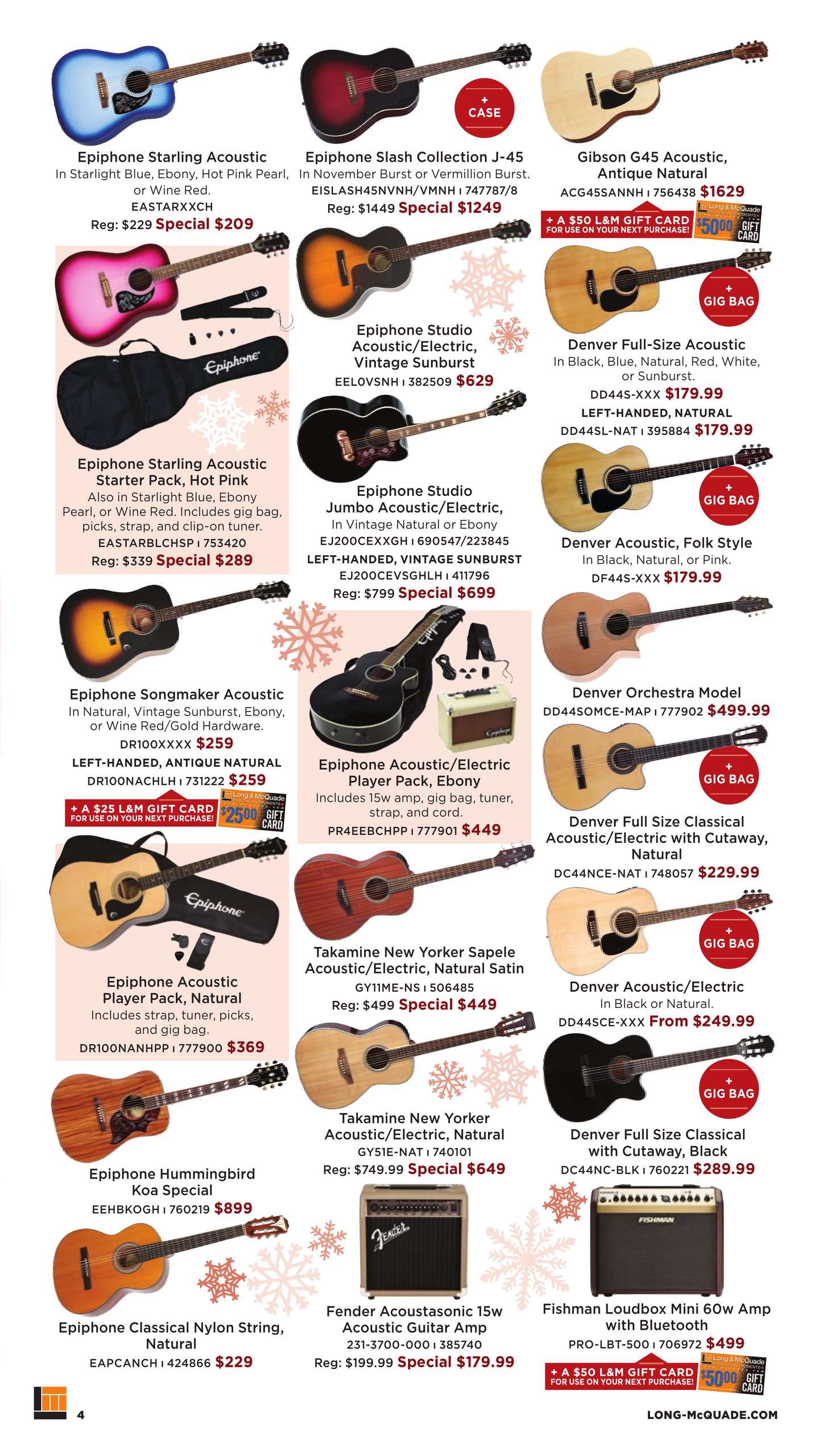 Long & McQuade Musical Instruments Gift November 12 - December 25 2022