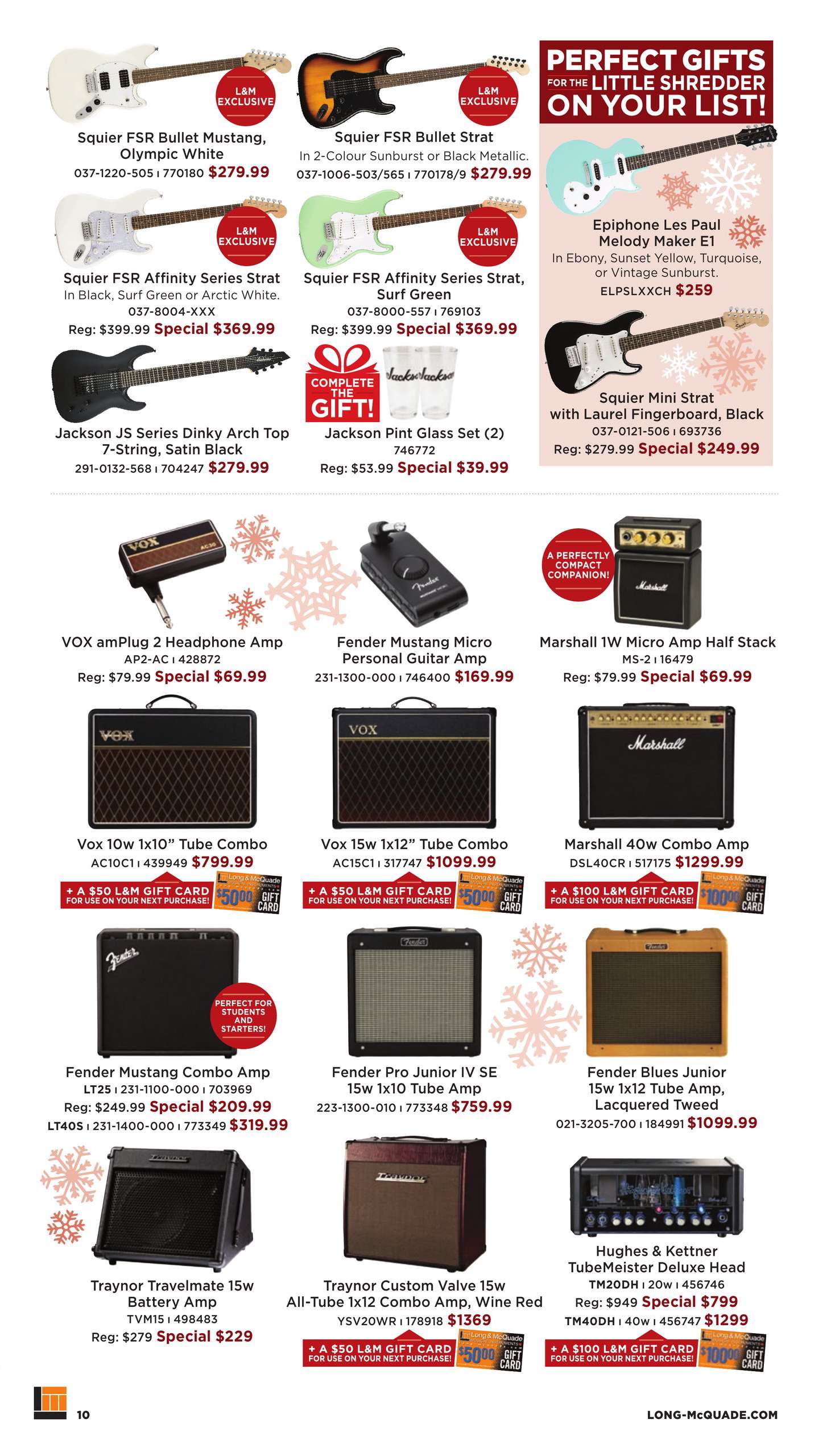 Long & McQuade Musical Instruments Gift November 12 - December 25 2022