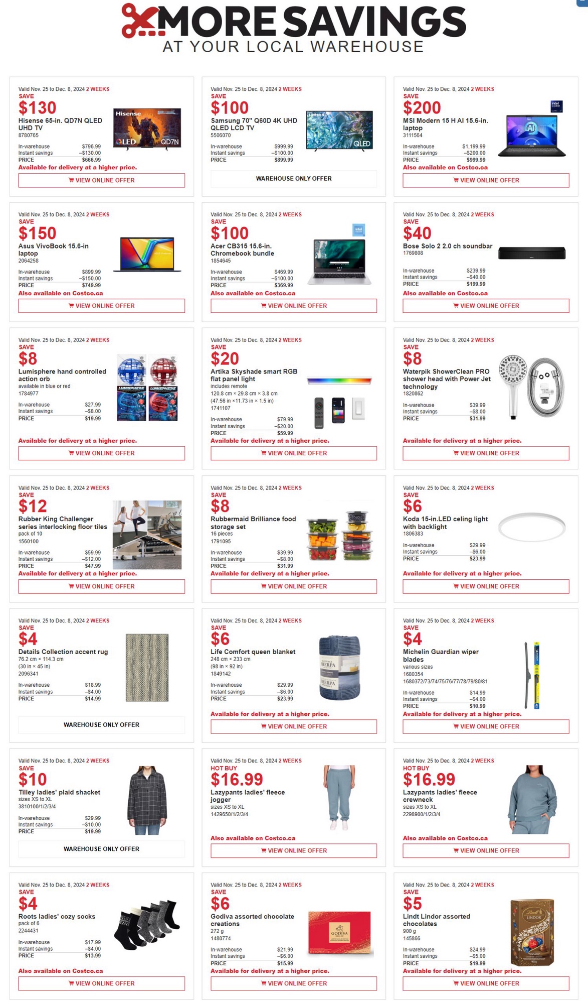 Costco Flyer (ON) Black Friday November 25 December 22 2024