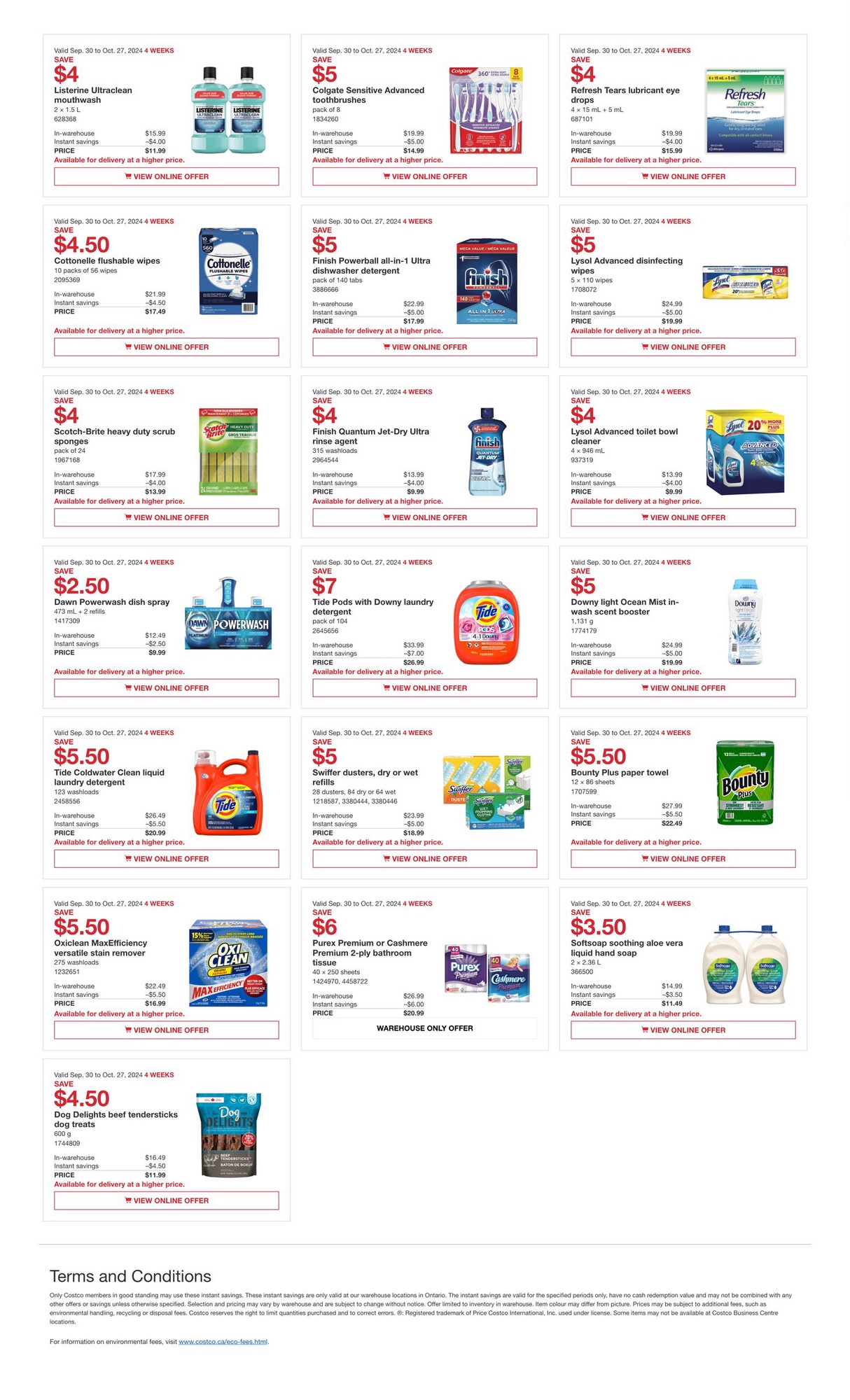 Costco Flyer (ON) More Savings September 30 October 27 2024