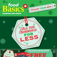 Food Basics Holiday November 27 - December 3 2025