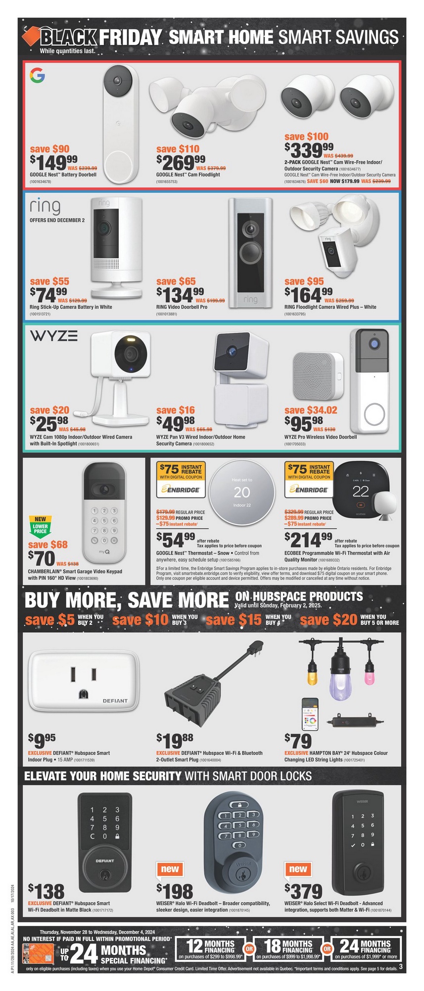 Home Depot Flyer (ON) Black Friday November 28 December 12 2024