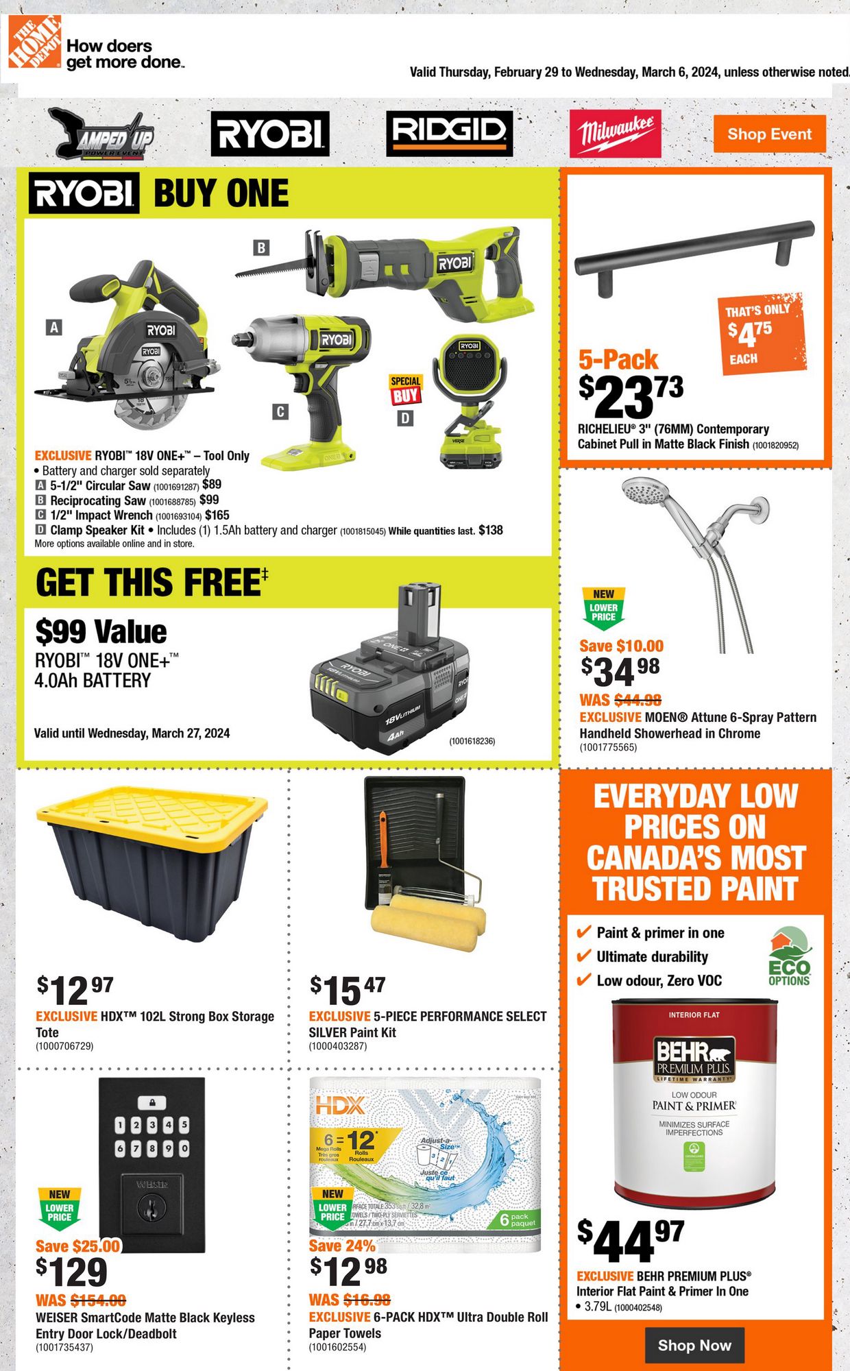 Home Depot Flyer (ON) February 29 - March 6 2024