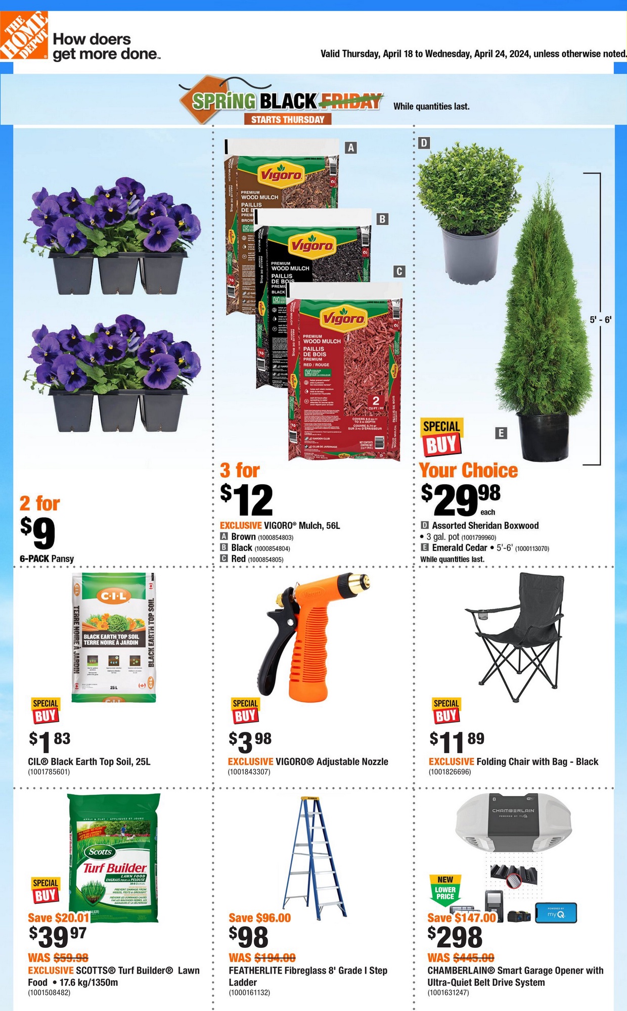 Home Depot Flyer (ON) Spring Deals April 18 - 24 2024