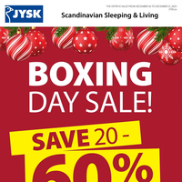 JYSK Boxing Day Sale December 26 - 31 2023