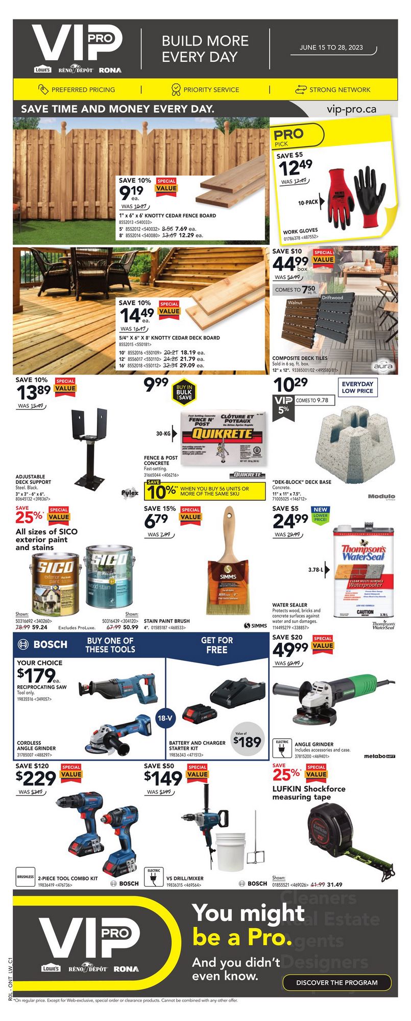 Lowe's Flyer (ON) Pro June 15 28 2023