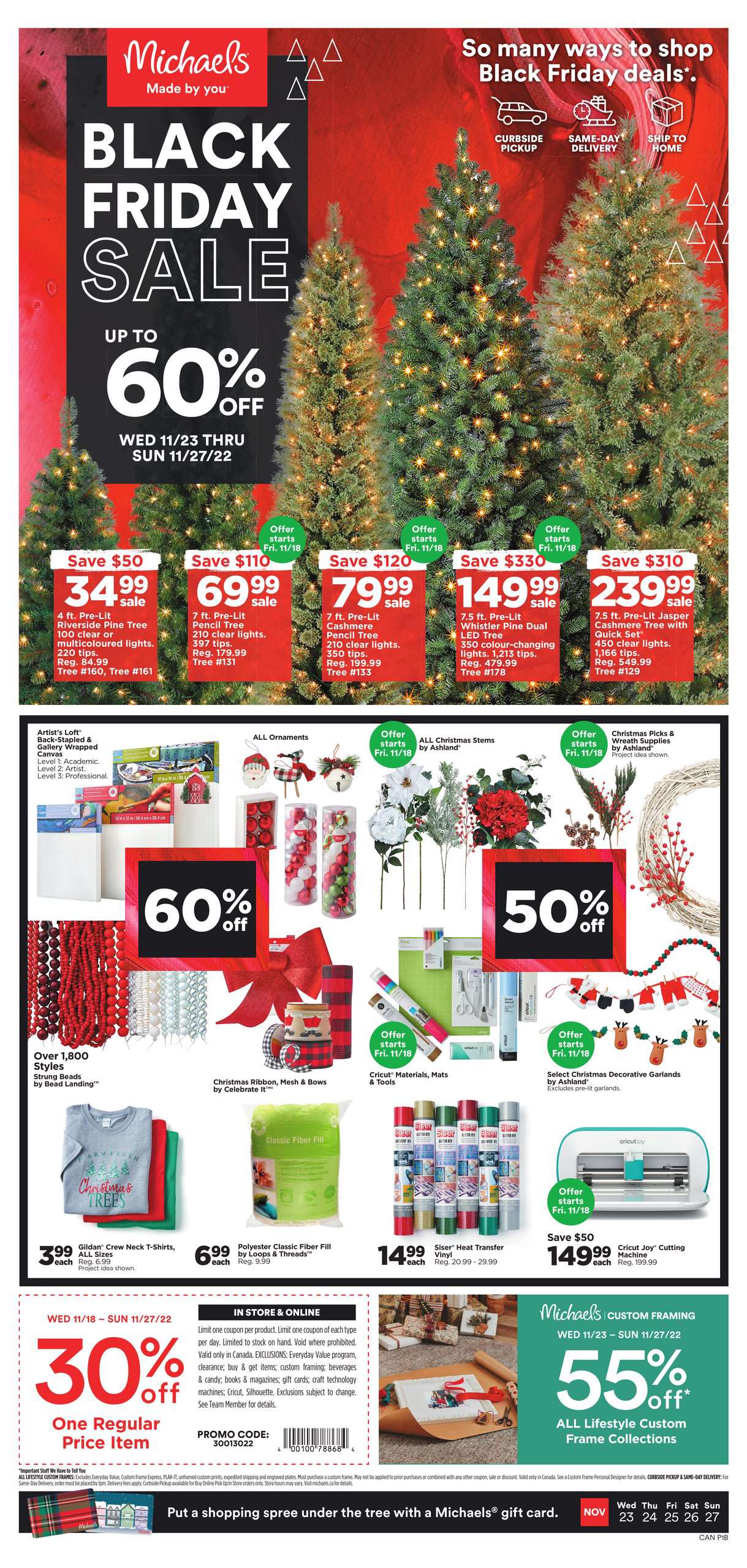 Michaels Flyer (ON) Black Friday November 23 27 2022