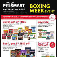 PetSmart Boxing Week December 26 - January 1 2024