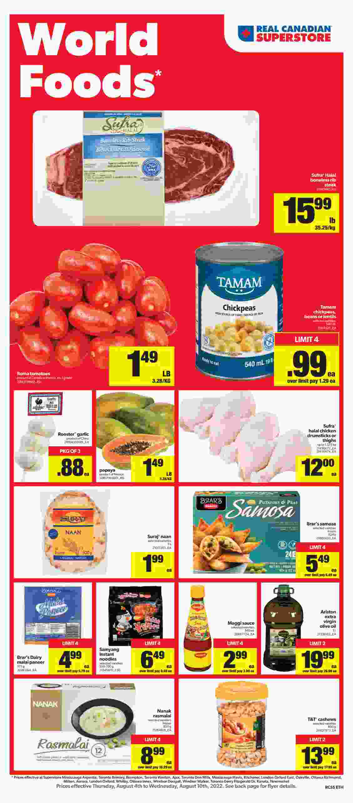 Real Canadian Superstore Flyer ON World Foods August 4 10 2022   0 