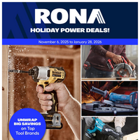 RONA Holiday Deals November 6 - January 28 2026