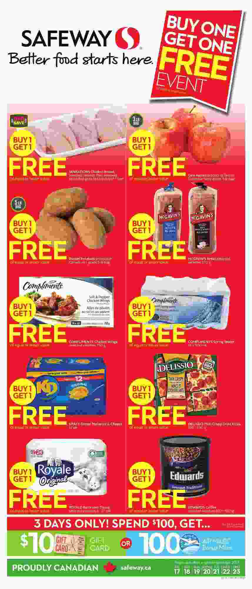 Safeway Flyer (BC) BOGO Event November 17 - 23 2017