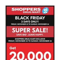 Shoppers Drug Mart November 23 - 28 2024