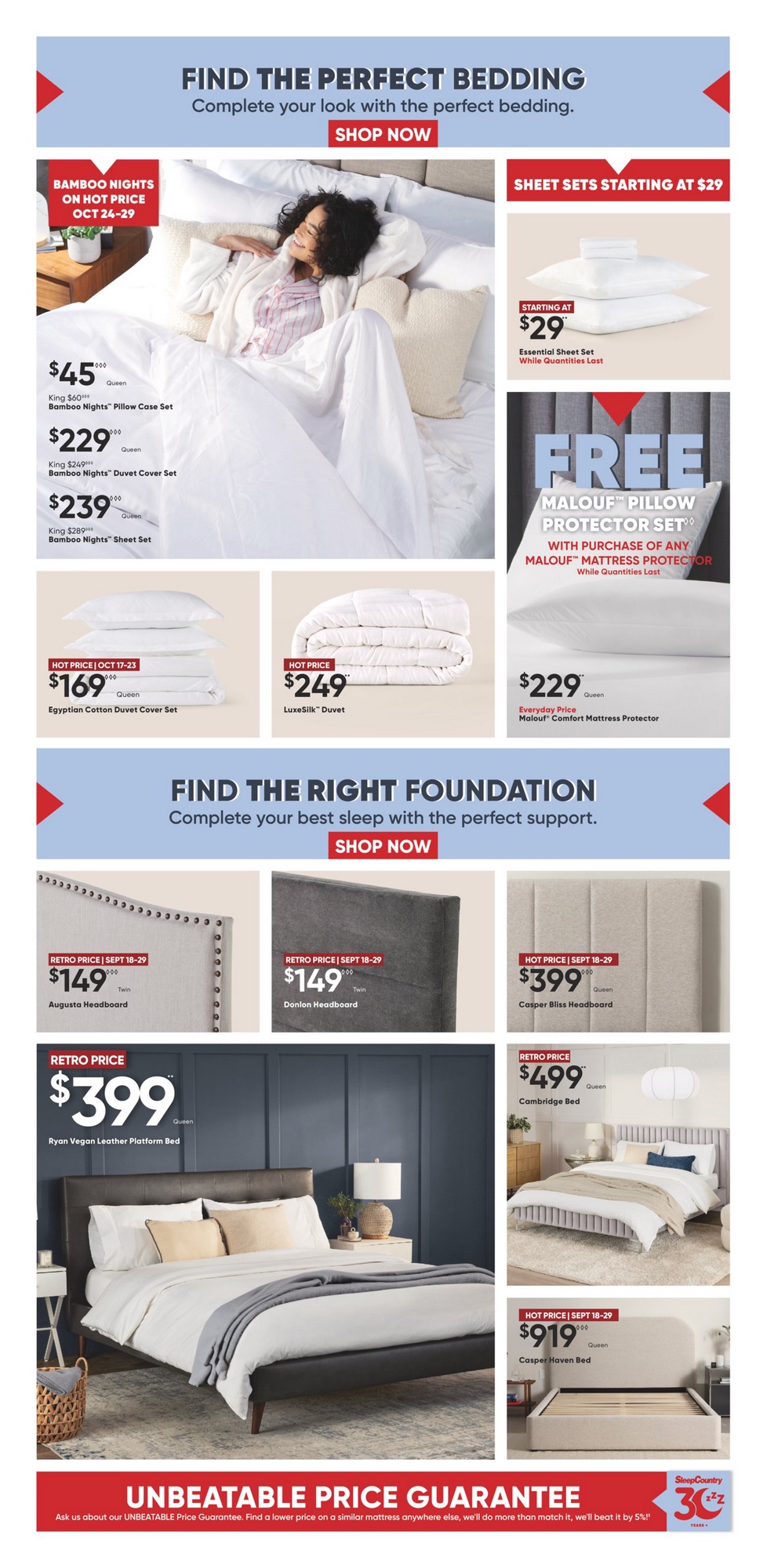 Sleep Country Canada Flyer (ON) September 18 22 2024