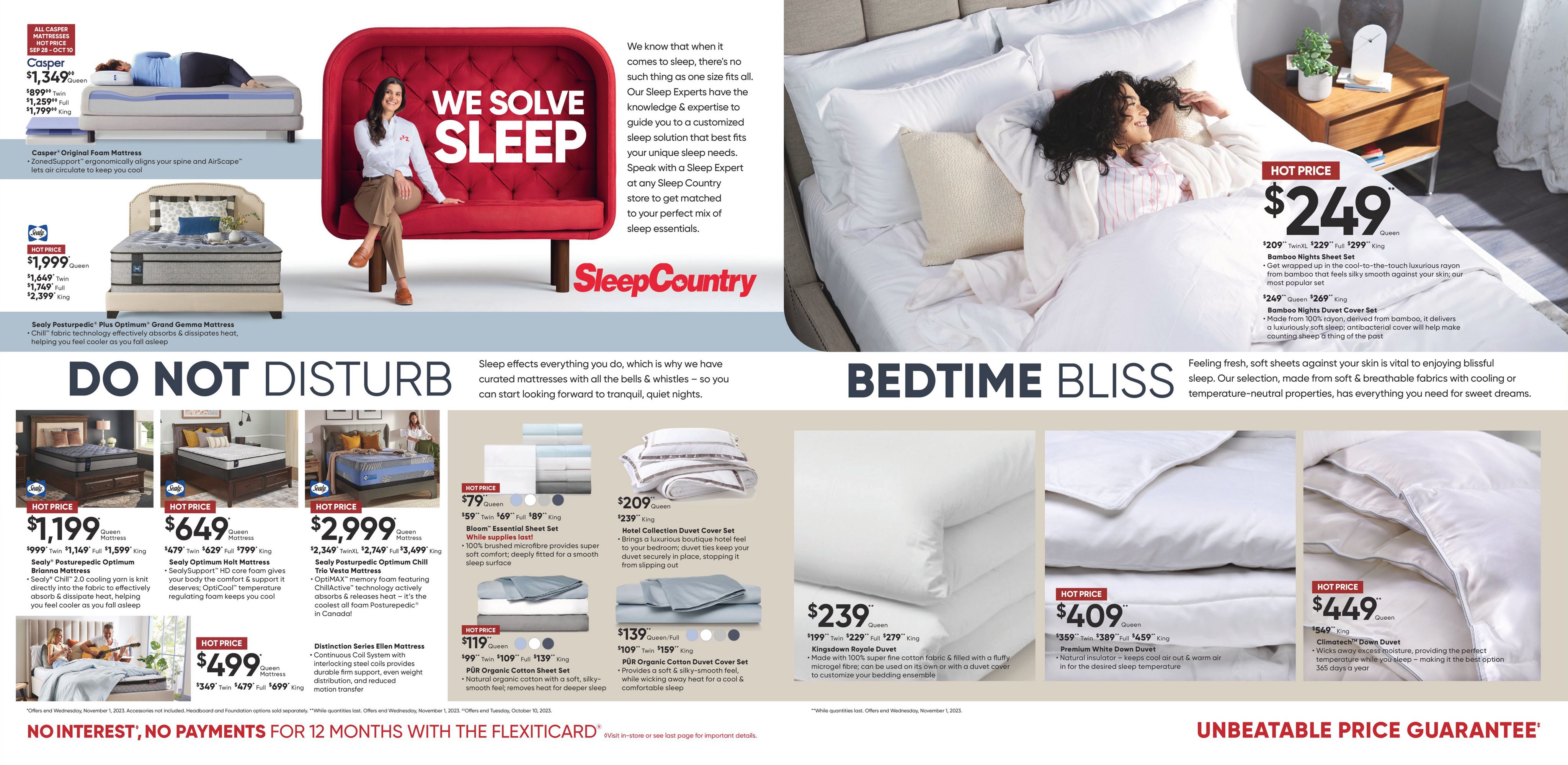 Sleep Country Canada Flyer (ON) September 25 October 1 2023