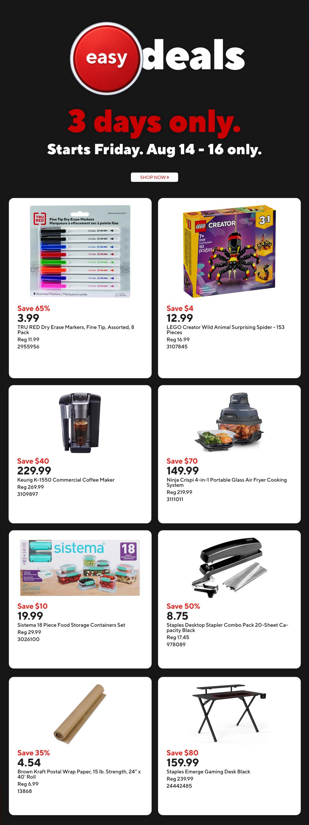 Staples Canada Flyer (ON) August 14 - 20 2026