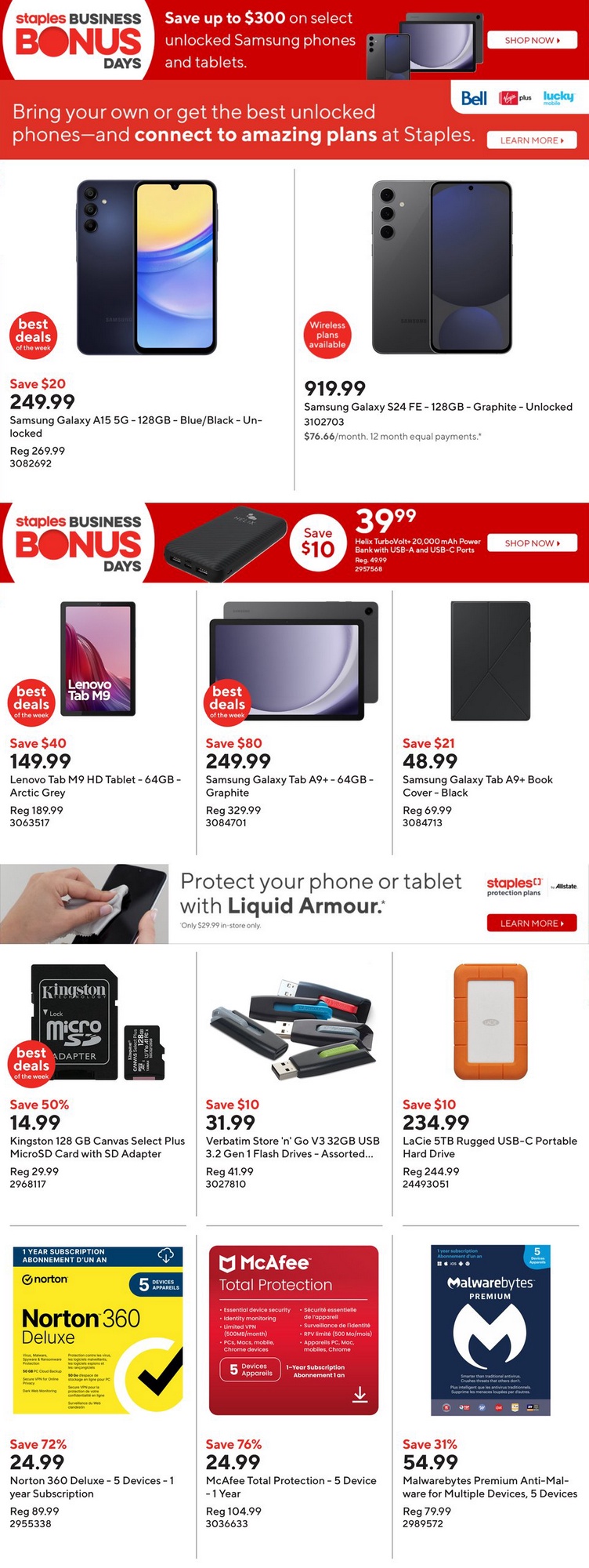 Staples Canada Flyer (ON) January 22 28 2025