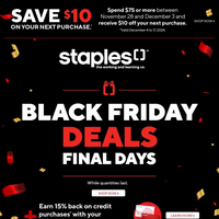 Staples Canada November 29 - December 3 2024