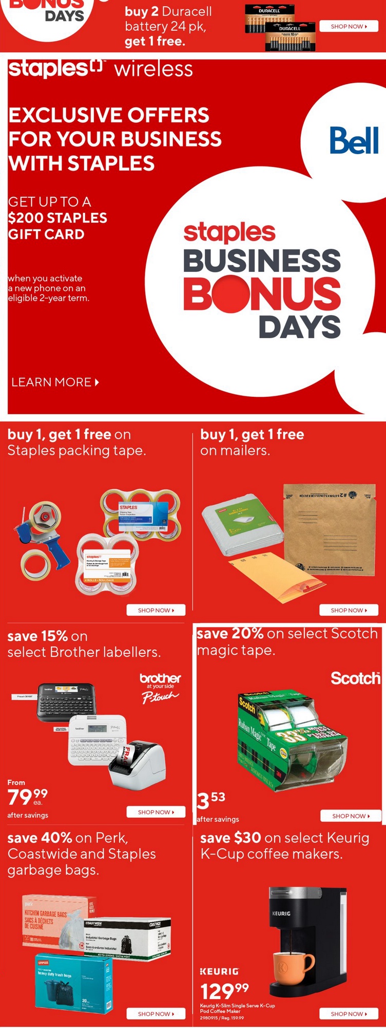 Staples Canada Flyer (ON) October 9 15 2024