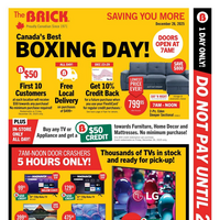 The Brick Boxing Day December 23 - 29 2025