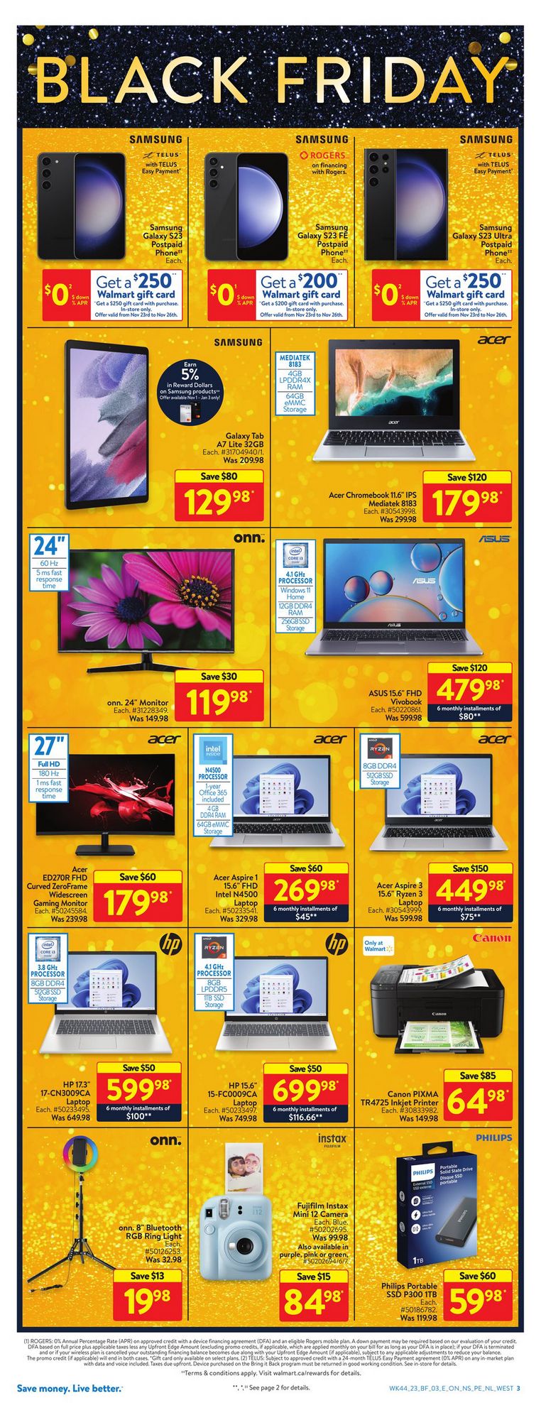 Walmart Flyer (ON) Black Friday November 22 29 2023