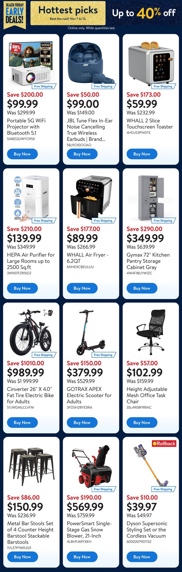 Walmart Flyer (ON) Black Friday Early Deals November 7 13 2024