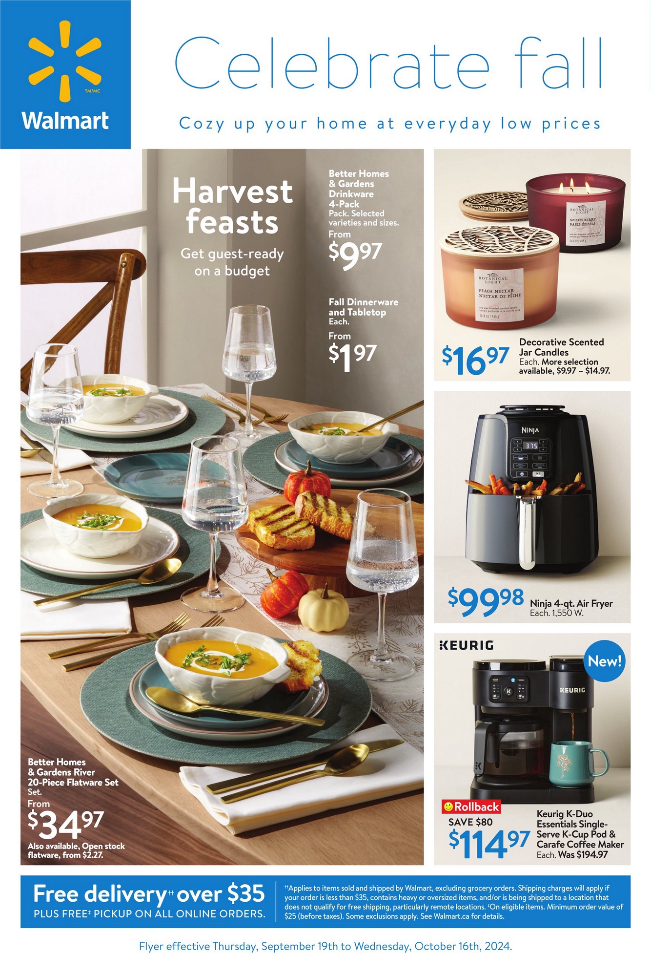 Walmart Flyer (ON) Celebrate Fall September 19 October 16 2024