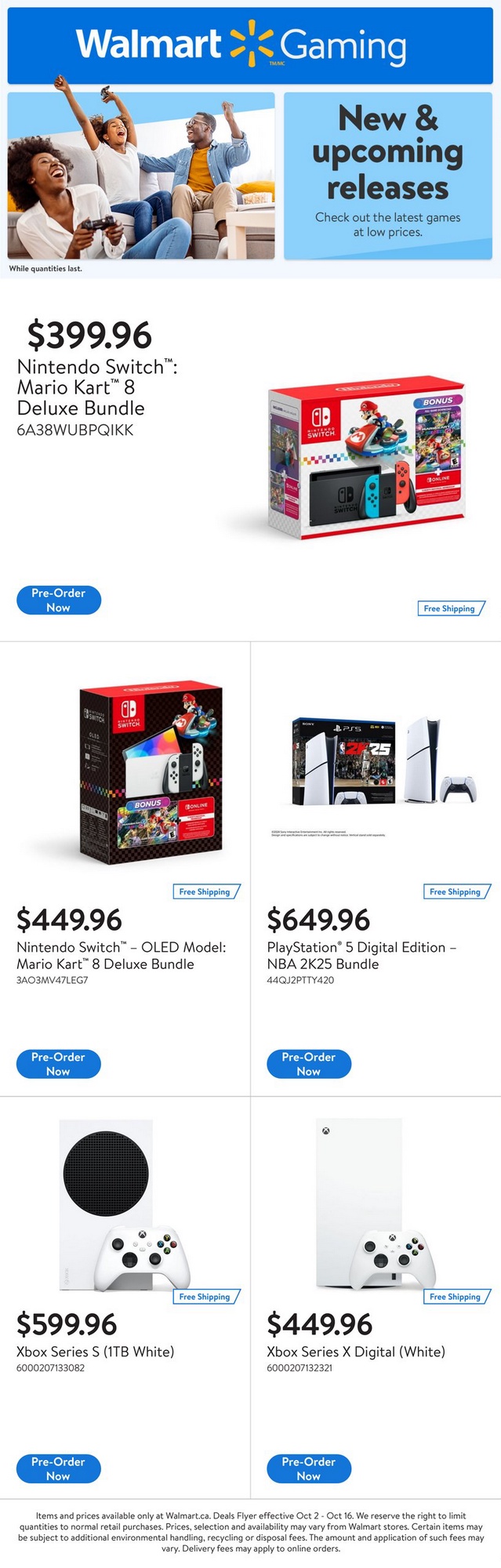 Walmart Flyer (ON) Gaming October 3 16 2024