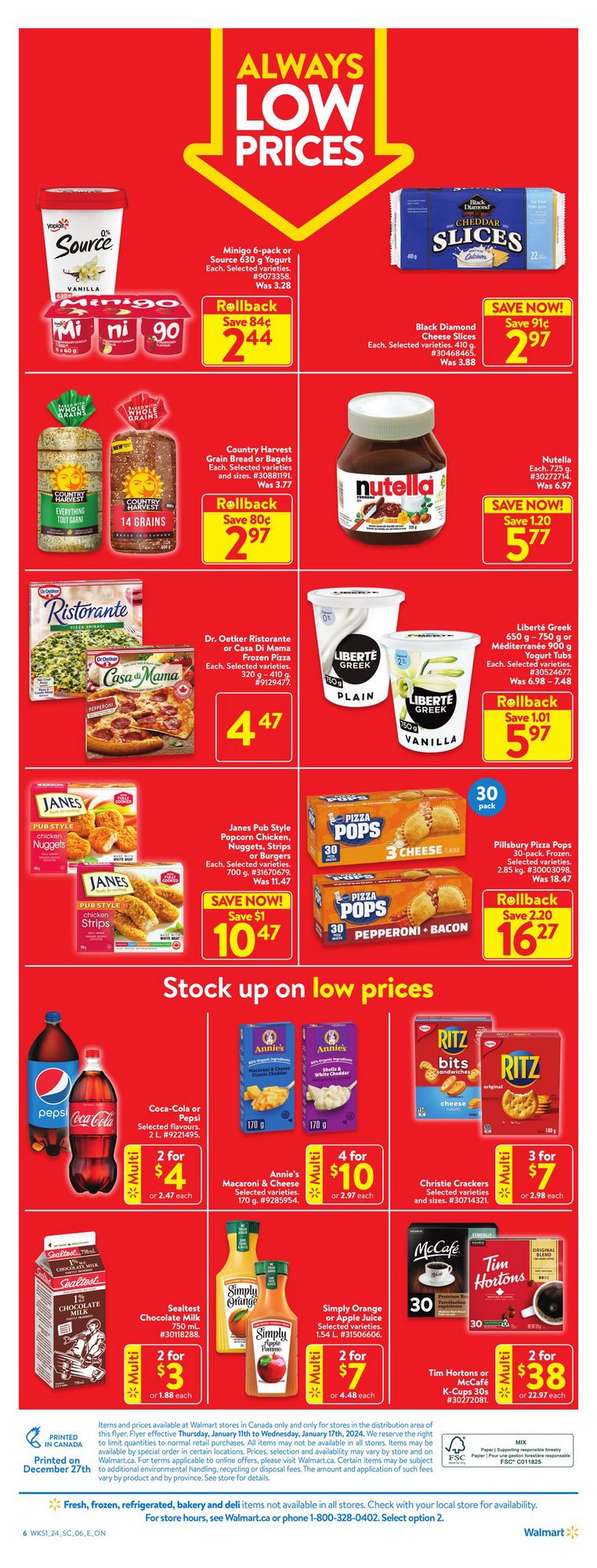 Walmart Flyer (ON) January 11 17 2024